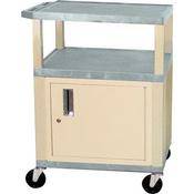H. Wilson Tuffy 24 x 34 x 18" (WxHxD) Cart w/ Locking Cabinet (Gray)