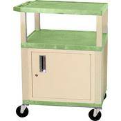 H. Wilson Tuffy 24 x 34 x 18" (WxHxD) Cart w/ Locking Cabinet (Green)