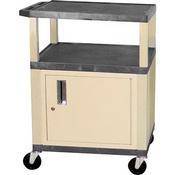 H. Wilson Tuffy 24 x 34 x 18" (WxHxD) Cart w/ Locking Cabinet (Black)