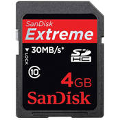 SanDisk 4GB Extreme III - 30MB/s Edition Secure Digital (SDHC) Card