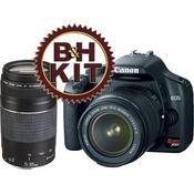 Canon EOS Rebel XSi (a.k.a. 450D) SLR Digital Camera Kit (Black) with Canon 18-55mm IS Lens & 75-300mm Lens 