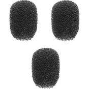Pearstone Foam Windscreens for 1/8" Diameter Microphones (3 Pack) (Black)