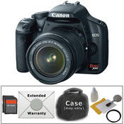 Canon EOS Rebel XSi (a.k.a. 450D) SLR Digital Camera (Black) with 18-55mm IS Lens & Essential Accessory Kit