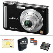 Panasonic C�mera Digital Lumix DMC-FS25 (Preta) com Kit de Acess�rios Deluxe