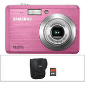Samsung SL102 Digital Camera with Basic Accessory Kit (Rose)