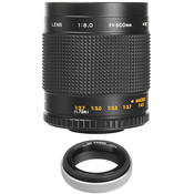 Bower 500mm f/8.0 Manual Focus Telephoto Lens for Canon FD