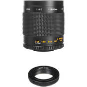 Bower 500mm f/8.0 Manual Focus Telephoto Lens for Canon EOS