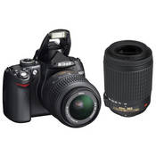 Nikon Kit de C�mera Digital SLT D5000 com Lentes 18-55mm VR e 55-200mm VR