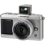 Olympus C�mera Digital E-P1 Pen com Lente 17mm f/2.8 (Prata) e Visor �tico