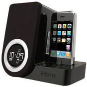 iHome iP41BC Rotating Alarm Clock for iPhone & iPod (Black)