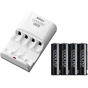 634224 Nikon EN MH2 B4/MH 73 Rechargeable Ni MH Batteries and Charger Kit