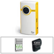 Flip Video Ultra Camcorder Basic Kit (Yellow)