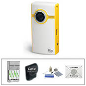 Flip Video Ultra Camcorder Advanced Kit (Yellow)