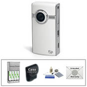Flip Video UltraHD Camcorder Advanced Kit (White)