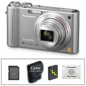 Panasonic LUMIX DMC-ZR3 Digital Camera with Deluxe Accessory Kit (Silver)