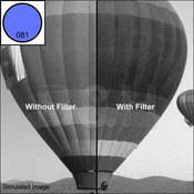 B+W 60 mm 081 Medium Blue   Glass Filter