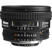 Nikon Super Wide Angle AF Nikkor 20mm f/2.8D Autofocus Lens