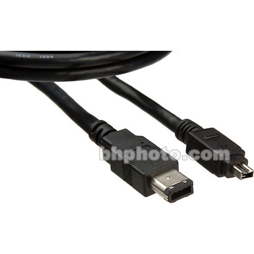 General Brand FireWire 6-pin to 4-pin DV Cable - 6 ft