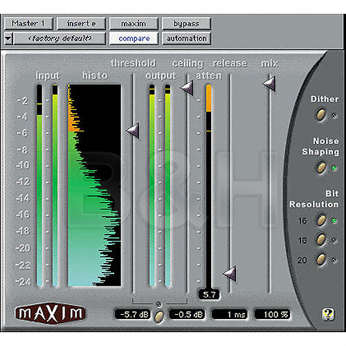Digidesign Maxim Peak Limiter Plug-In
