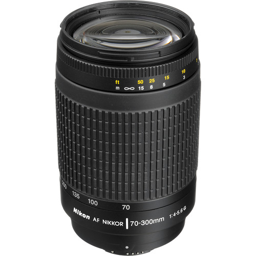 Nikon Zoom Telephoto AF Zoom Nikkor 70-300mm f/4-5.6G Autofocus Lens - Black