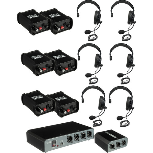 Porta-Com COM-60FCS 6 Single Headset Wired Intercom System