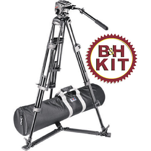 Manfrotto by Bogen Imaging 525MVB Tripod Legs (Black) with 3460 (503) Fluid Head