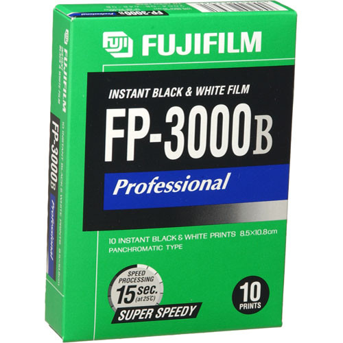 Fujifilm FP-3000B Professional Instant Black & White Film ISO 3000