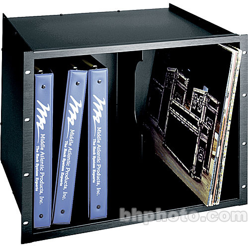 Middle-Atlantic Laser Discs or LP Front Load Holder (Black)