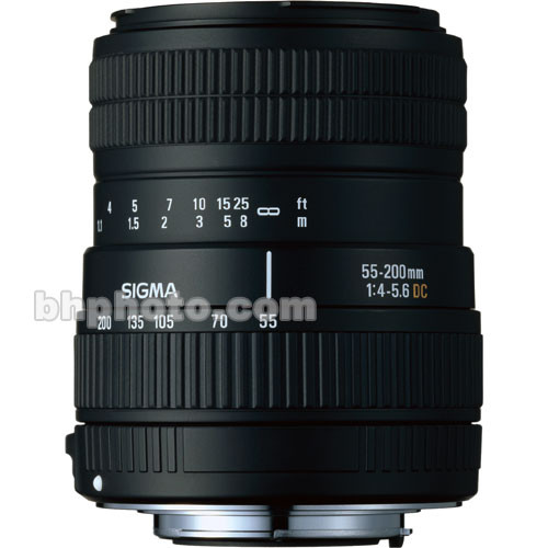 Sigma 55-200mm f/4-5.6 DC Lens for Digital SLR