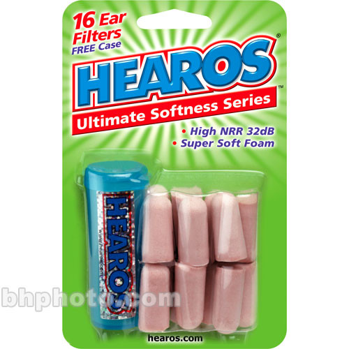 Hearos Foam Ear Plugs - 32 dB of Noise Reduction - 8  Pairs with Case
