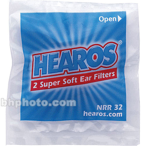 Hearos Ultra-Soft Ear Filters - with 32 dB of Noise Attenuation - Pair