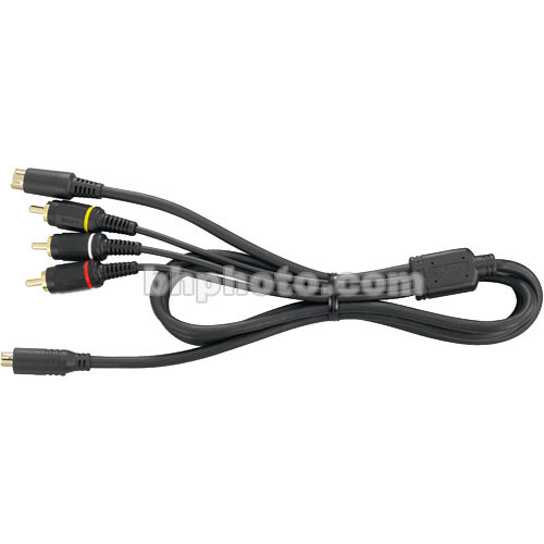 Sony VMC-30FS Mini AV Male to 3 RCA Male + 1 S-Video A/V Cable - 9'
