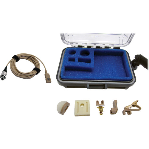 Voice Technologies VT500 - Flat Frequency Lavalier Microphone - Lemo-3 pin Connector (Beige)