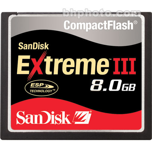 SanDisk 8GB Extreme III CompactFlash Card
