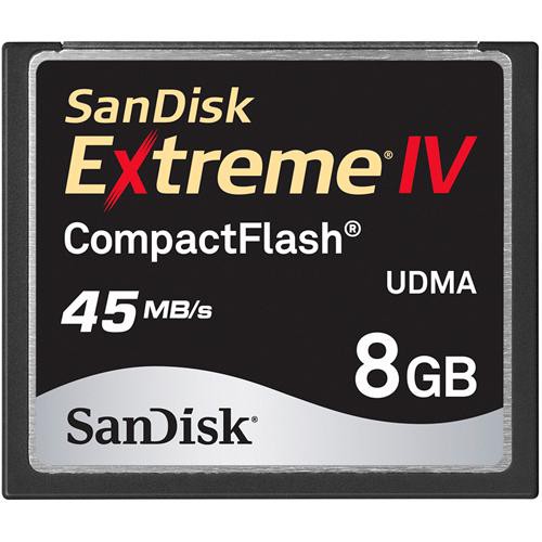 SanDisk Cart�o CompactFlash UDMA Extreme IV de 8GB