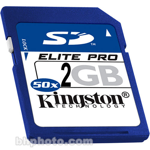 Kingston 2GB Elite Pro 50x Secure Digital (SD) Memory Card