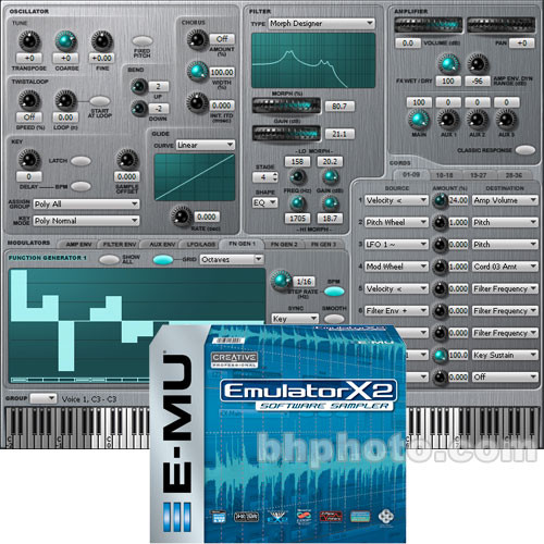 E-MU Emulator X2 Software Sampler with Xmidi 2x2 MIDI Interface