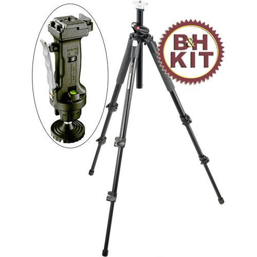 Manfrotto by Bogen Imaging 190XPROB Tripod Legs (Black) with 222 Grip Action Ballhead