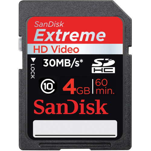 SanDisk Cart�o SDHC (Secure Digital) Extreme III de 4GB