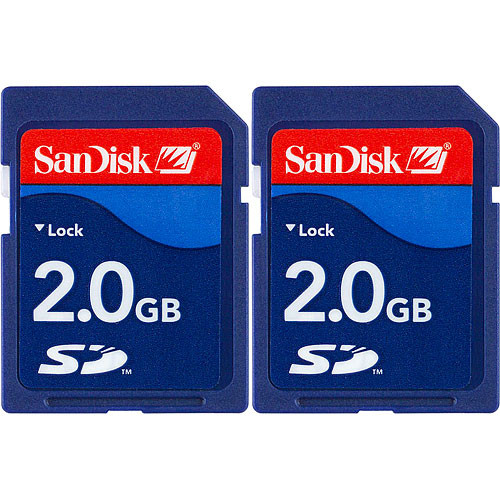 SanDisk 2GB Secure Digital Card (2-pack)