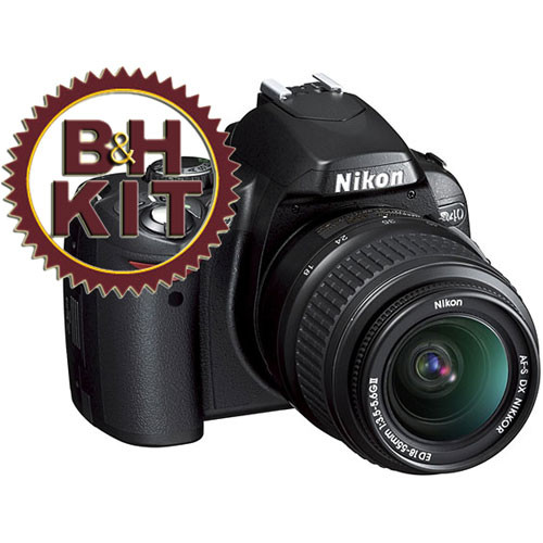 Nikon Kit de C�mera Digital SLR D40 com Lente Nikon 18-55mm e Cart�o SD Lexar de 1Gb � Twin Pack
