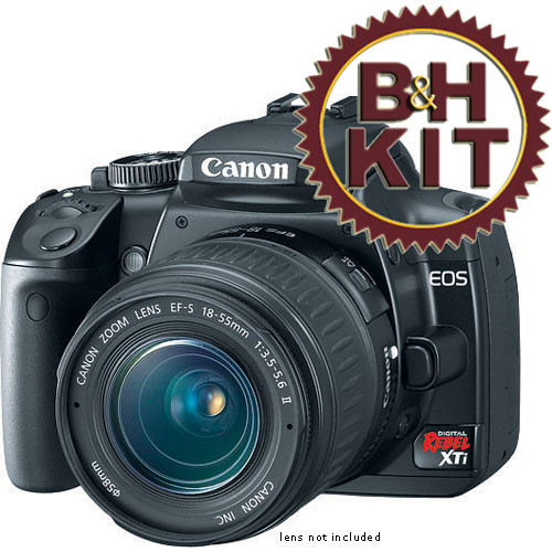 Canon EOS Digital Rebel XTi Digital Camera (Black) with Lexar 2GB CF Card