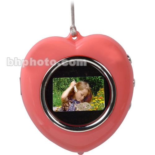 CTA Digital Heart-Shaped Digital Picture Frame Necklace (Pink)