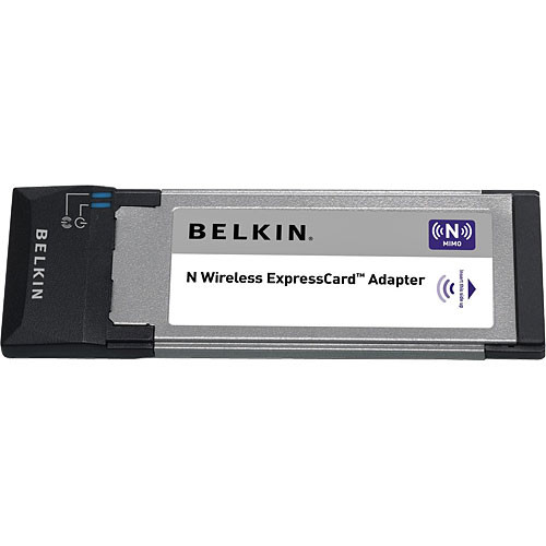 Belkin N Wireless ExpressCard Adapter - Draft 802.11n, 802.11b/g