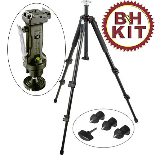 Manfrotto by Bogen Imaging 055XWNB Tripod Legs (Black) with 3265 Grip-Action Ballhead