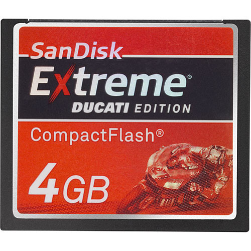 SanDisk Cart�o de Mem�ria CompactFlash Edi��o Extreme Ducati (4Gb)