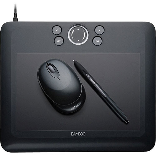 Wacom Tablet Bamboo Fun (M�dio, Preto)
