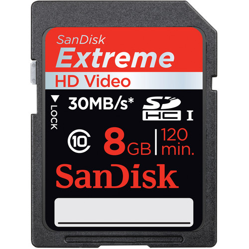 SanDisk 8GB Extreme III Secure Digital (SDHC) Card