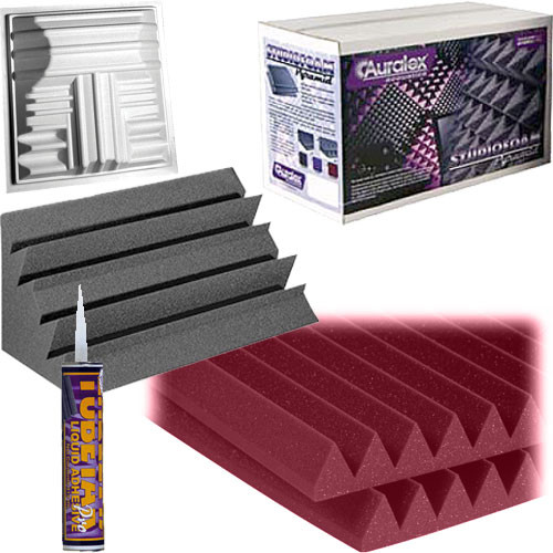Auralex Roominators DeLuxePlus SmartPak - (Burgundy/Charcoal)