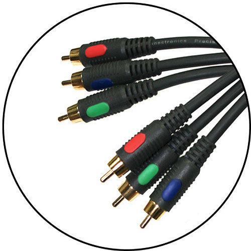 Plus 3 RCA Male to 3 RCA Male Component Video Cable (10')